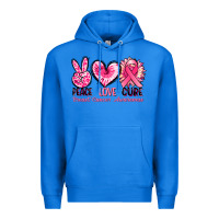 True Royal Peace love cure Breast Cancer Awareness Premium Hoodie - FaDigitalArtStudio
