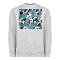 Teal Glitter And Cowhide Heavyweight Sweatshirt | Teevron