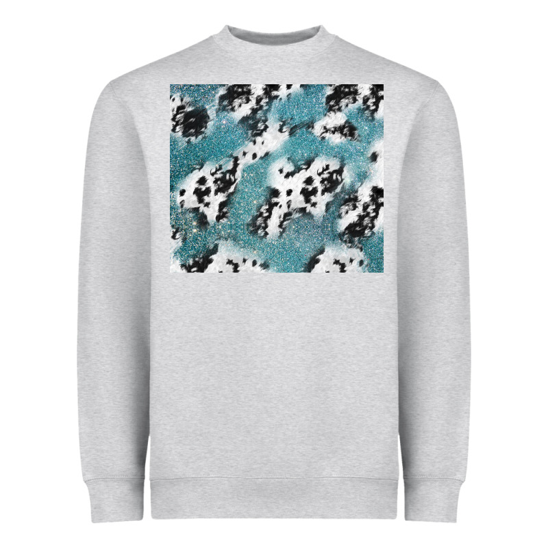 Teal Glitter And Cowhide Heavyweight Sweatshirt by TumblerDesignByShophia | Teevron