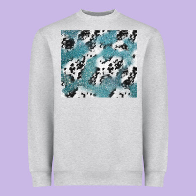 Teal Glitter And Cowhide Heavyweight Sweatshirt Designed By Tumblerdesignbyshophia