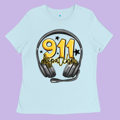 911 Dispatcher Ladies Tee Designed By Maliassmallbusiness