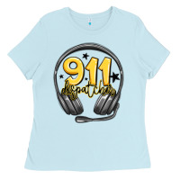 Baby Blue 911 dispatcher Ladies Tee - MaliasSmallBusiness