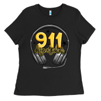 Black 911 dispatcher Ladies Tee - MaliasSmallBusiness
