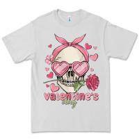 Dove Grey valentine's day skull Premium Tee - MaliasSmallBusiness
