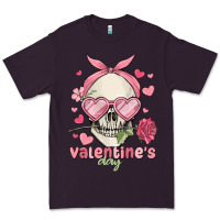Plum valentine's day skull Premium Tee - MaliasSmallBusiness
