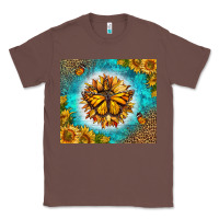 Chestnut Monarch Butterfly Sunflower Classic Tee - LillyAllenDesigns
