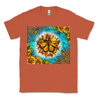Copper Monarch Butterfly Sunflower Classic Tee - LillyAllenDesigns