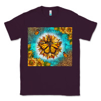 Plum Monarch Butterfly Sunflower Classic Tee - LillyAllenDesigns