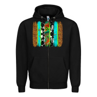 Black western brushstrokes Zipper Hoodie - OliviaCreatesArt