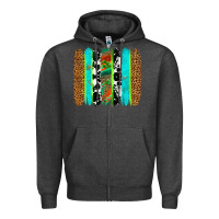 Charcoal Heather western brushstrokes Zipper Hoodie - OliviaCreatesArt