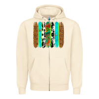 Sandshell western brushstrokes Zipper Hoodie - OliviaCreatesArt