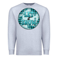Heather Grey let it snow Premium Sweatshirt - FaDigitalArtStudio
