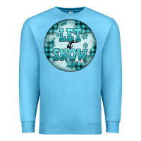 Ocean Blue let it snow Premium Sweatshirt - FaDigitalArtStudio