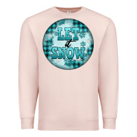Pale Pink let it snow Premium Sweatshirt - FaDigitalArtStudio