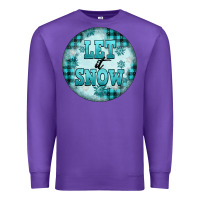 Purple let it snow Premium Sweatshirt - FaDigitalArtStudio