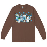 Chestnut winter snowman coffee cups Long Sleeve Tee - texasbilliewilder