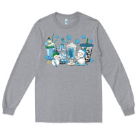 Heather Grey winter snowman coffee cups Long Sleeve Tee - texasbilliewilder