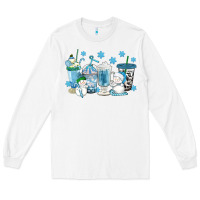 White winter snowman coffee cups Long Sleeve Tee - texasbilliewilder