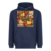 Navy christmas chicken Heavyweight Hoodie - FaDigitalArtStudio