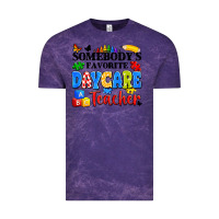 Cloud Purple somebody's favorite daycare teacher Vintage Tee - Artiststas