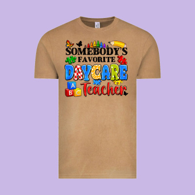 Somebody's Favorite Daycare Teacher Vintage Tee Designed By Artiststas