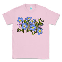 Bubblegum Pink Forget Me Not Flower Illustrations Classic Tee - LillyAllenDesigns