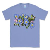 Colony Blue Forget Me Not Flower Illustrations Classic Tee - LillyAllenDesigns