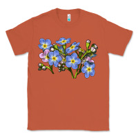 Copper Forget Me Not Flower Illustrations Classic Tee - LillyAllenDesigns