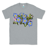 Heather Grey Forget Me Not Flower Illustrations Classic Tee - LillyAllenDesigns