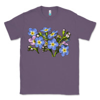 Lavender Forget Me Not Flower Illustrations Classic Tee - LillyAllenDesigns