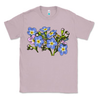 Lilac Forget Me Not Flower Illustrations Classic Tee - LillyAllenDesigns