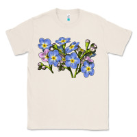 Natural Forget Me Not Flower Illustrations Classic Tee - LillyAllenDesigns
