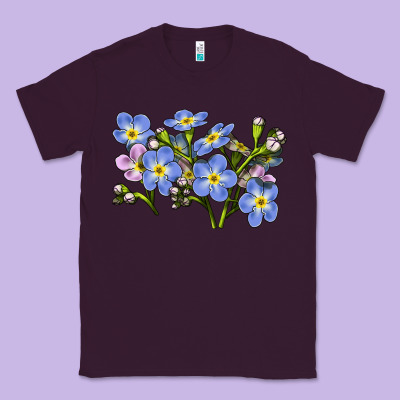 Forget Me Not Flower Illustrations Classic Tee Designed By Lillyallendesigns