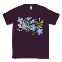 Plum Forget Me Not Flower Illustrations Classic Tee - LillyAllenDesigns
