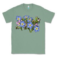 Sage Forget Me Not Flower Illustrations Classic Tee - LillyAllenDesigns