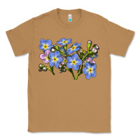 Toasted Coconut Forget Me Not Flower Illustrations Classic Tee - LillyAllenDesigns
