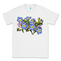 White Forget Me Not Flower Illustrations Classic Tee - LillyAllenDesigns