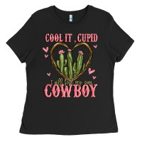 Cool It Cupid I Will Find My Own Cowboy Ladies Tee | Teevron