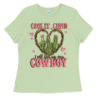 Matcha cool it cupid i will find my own cowboy Ladies Tee - MaliasSmallBusiness