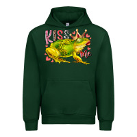 Foreset Green kiss me frog Urban Hoodie - RacoonDesign