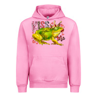 Fuchsia Pink kiss me frog Urban Hoodie - RacoonDesign