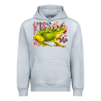 Heather Grey kiss me frog Urban Hoodie - RacoonDesign