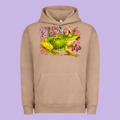 Kiss Me Frog Urban Hoodie Designed By Racoondesign