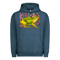 Pigment Midnight Navy kiss me frog Urban Hoodie - RacoonDesign