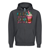 Smoke coffee gives me teacher powers Zipper Hoodie - OliviaCreatesArt