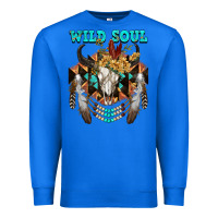 True Royal Wild Soul Bull Skull Premium Sweatshirt - FaDigitalArtStudio