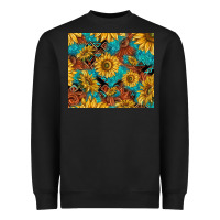 Black rustic sunflowers Heavyweight Sweatshirt - TumblerDesignByShophia
