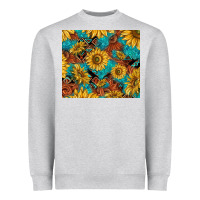 Heather Grey rustic sunflowers Heavyweight Sweatshirt - TumblerDesignByShophia