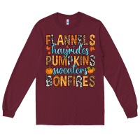 Burgundy Flannels hayrides Long Sleeve Tee - RanaPortraitStore