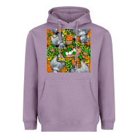 Lavender St. Patricks Chicken With Cupcake Leopard Heavyweight Hoodie - FaDigitalArtStudio